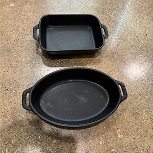Staub Black Cast Iron Baking Dish Set